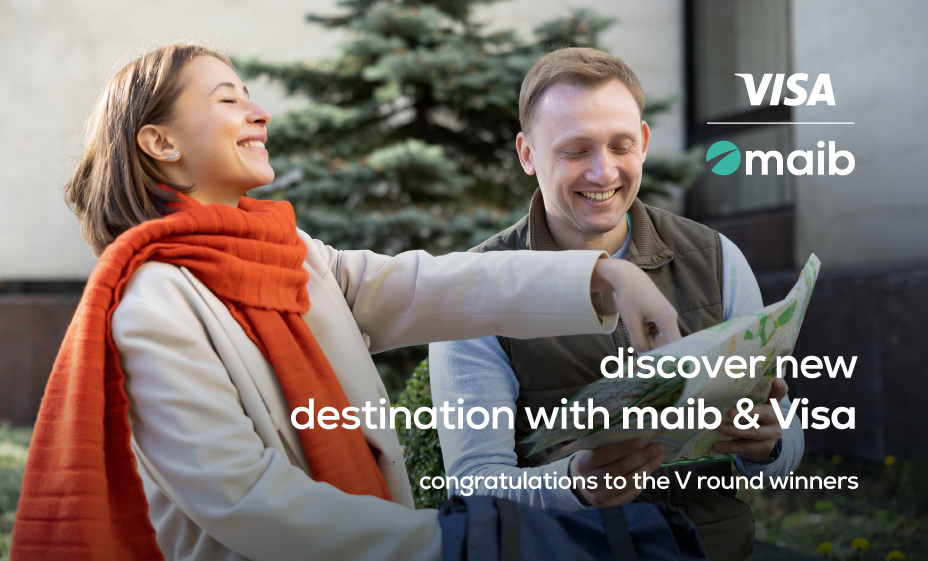 Maib announces the winners of the V round of the promotion "Discover new destinations with maib and Visa"