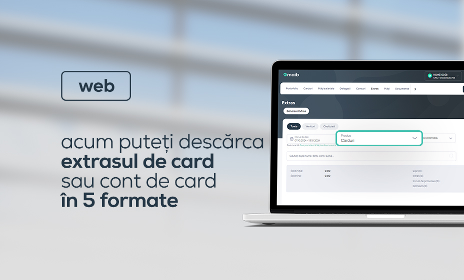 O nouă funcționalitate în maib business: Descărcarea extrasului de card ...