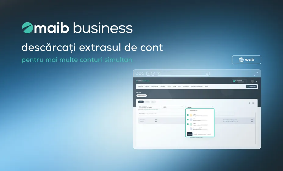 Noutate în maib business: descărcați sau expediați extrasul pentru mai ...